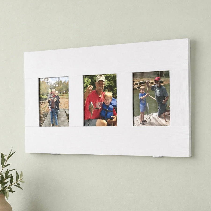 White Secret Shelfie — Picture Frame & Pillow Storage Shelf