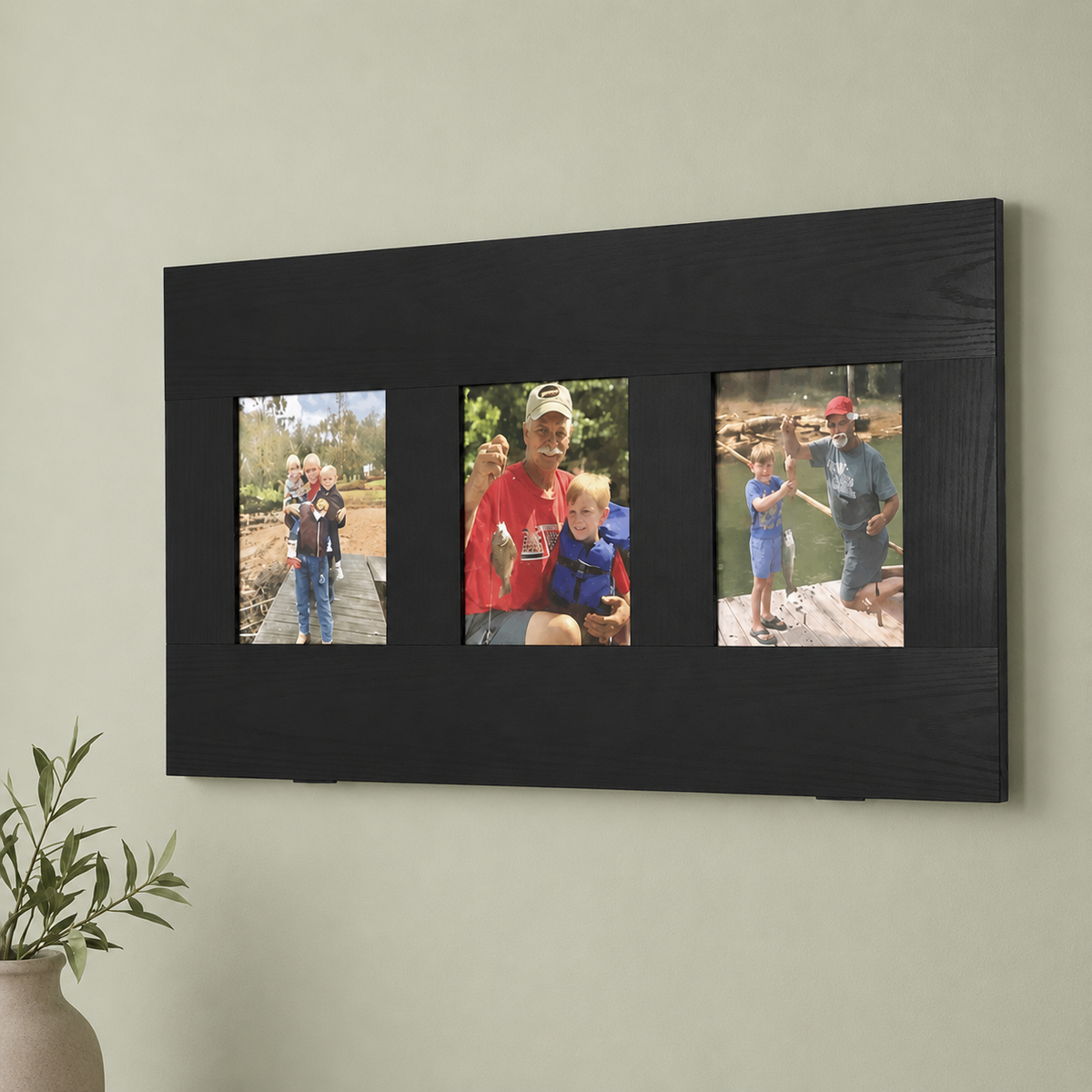 SemiTrans Black Secret Shelfie — Picture Frame & Pillow Storage Shelf