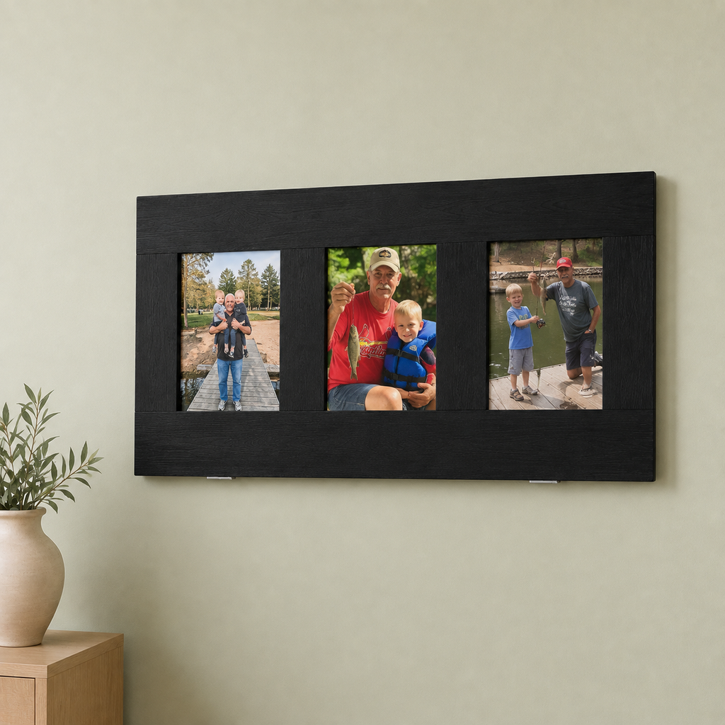 SemiTrans Black Secret Shelfie — Picture Frame & Pillow Storage Shelf