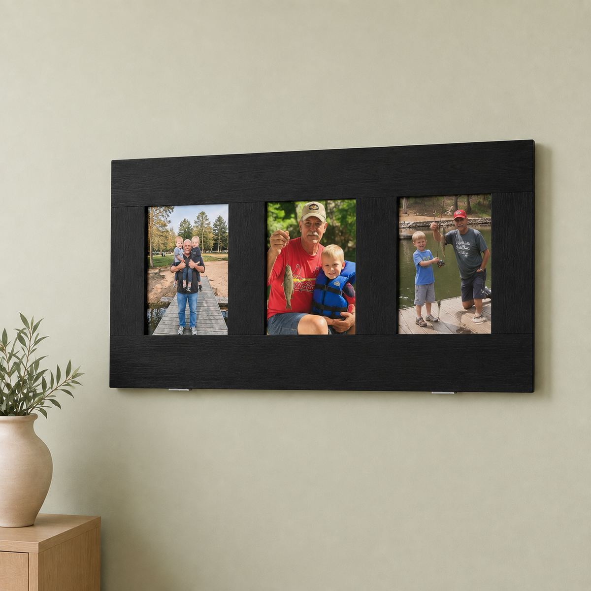 SemiTrans Black Secret Shelfie — Picture Frame & Pillow Storage Shelf