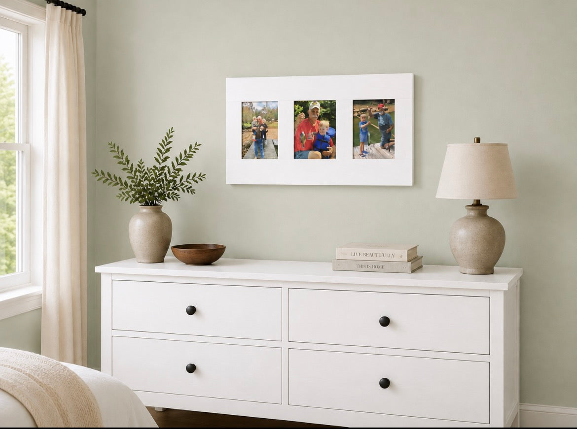 White Secret Shelfie — Picture Frame & Pillow Storage Shelf