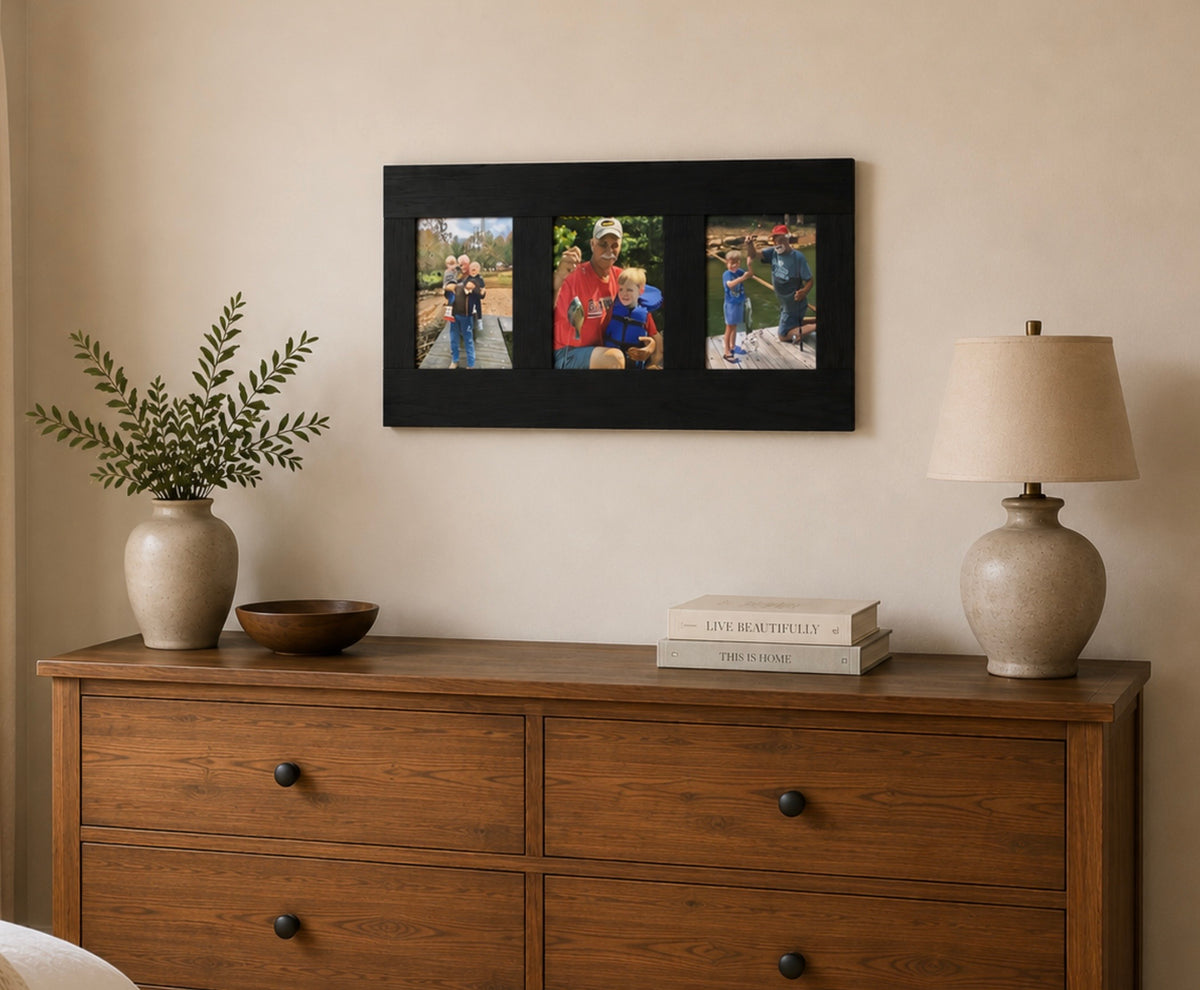 SemiTrans Black Secret Shelfie — Picture Frame & Pillow Storage Shelf