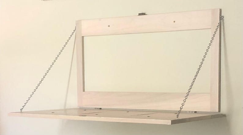 White Secret Shelfie open as pillow shelf with mirrored back